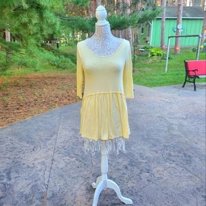 Annabelle pale yellow tunic top